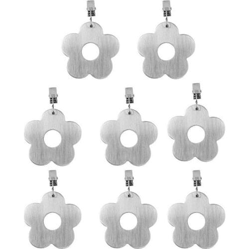 8Pcs Stainless Steel Tablecloth Pendant Tablecloth Pendant Fixed Outdoor Picnic Tablecloth Hanging Portable