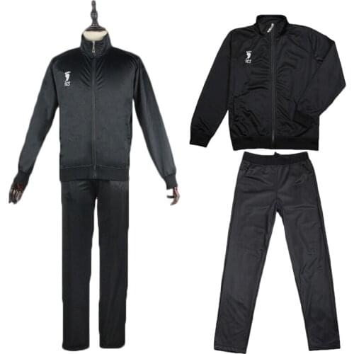 Anime Haikyuu Hinata Shoyo Cosplay Costume Jacket Pant Sportswear Karasuno High School Volleyball Club School Uniform C30K131