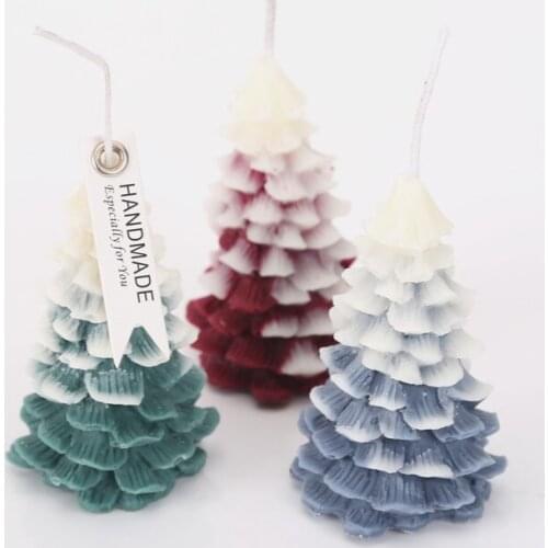 Big DIY 3D Christmas Tree Decoration Silicone Candle Mold Form Handmade Resin Clay Crafts Moulds Decoration Tools Supplier