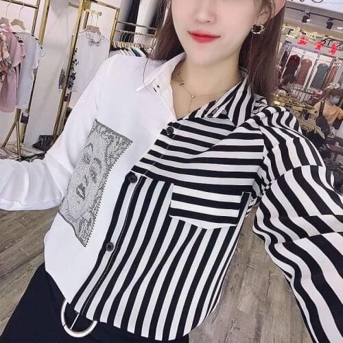 Cheap wholesale 2021 spring summer autumn new fashion casual ladies work women Blouse woman overshirt female OL Ay1609
