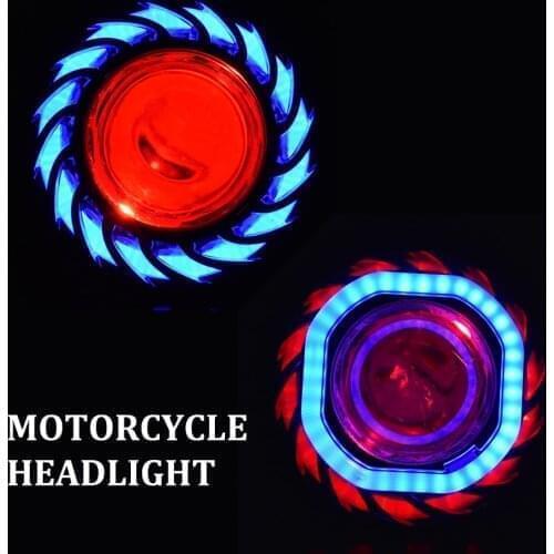 For Suzuki GSR 600 750 GSX S750 R600 R750 SFV650 Motorcycle Headlight LED Projector Lens Single Halo Angel Devil Eye Spot Light