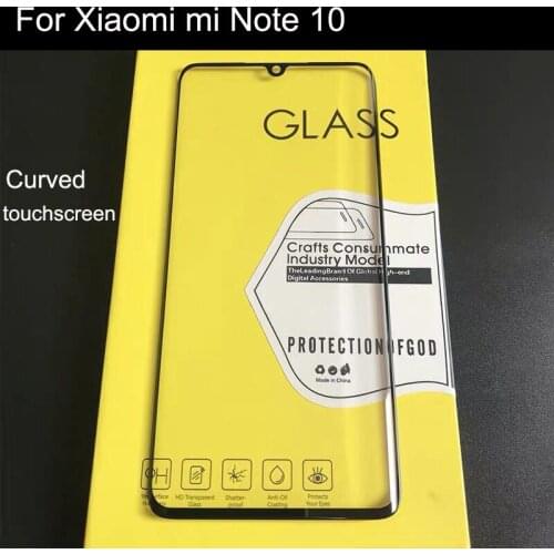 For Xiaomi mi Note 10 Front Outer Glass Lens Touch Panel Screen LCD Curved Glass touchscreenFor Xiaomi mi Note10 Digitizer Parts