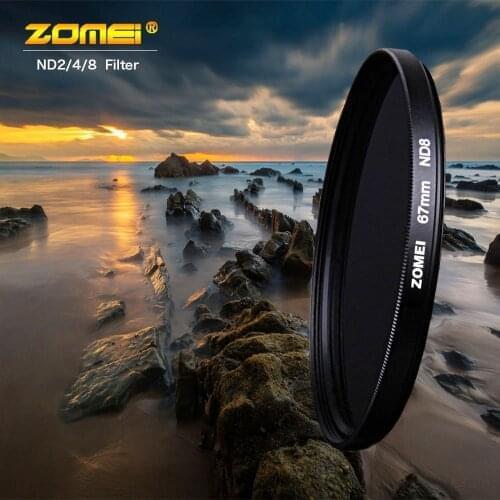 Zomei Filtro Camera Filter Neutral Density Filter ND2 4 8 Optical Resin Filter 52/55/58/62/67/72/77/82mm Filtro for SLR DSLR Len