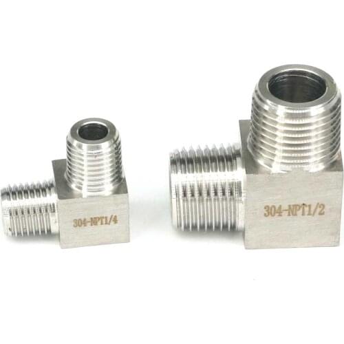 1/4" 1/2" NPT Male Elbow Pipe Fitting 304 Stainless Steel Water Gas Oil