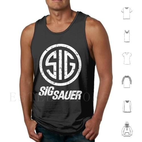 Sig Sauer Tank Tops Vest Cotton Sig Sauer Sig Sauer Logo Gun Pistols Ruger Firearms Wars