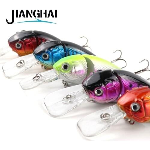 JIANGHAI Crankbait Fishing Lure Wobbler Lifelike 11cm 2 Segment Swimbait Crankbait Hard artificial bait Minnow fishing bait LM2