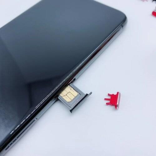 Metal Dust Plug SIM Card Needle Dual Use Charging Port Mini Dust Plug For iPhone X Max 8 7Plus Prevent Water Phone Accessories