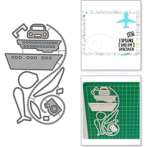 Planes Yachts Metal Cutting Dies New Dies Scrapbooking Handmade Tools Mold Cut Stencil DIY Card Make Mold Model Craft New 2021