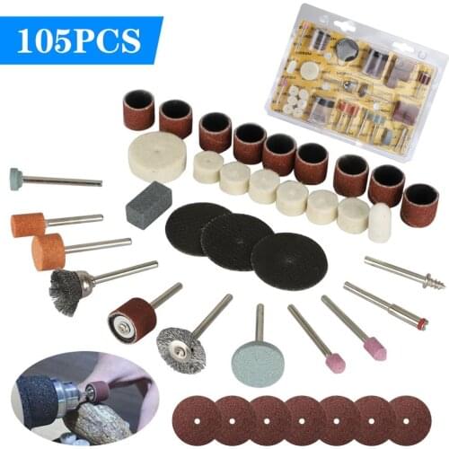 105pc Rotary Tool Accessories Set Electric Grinding Attachment Kit, mini drill Grinding Polishing Drilling Kits for Rotary Tool