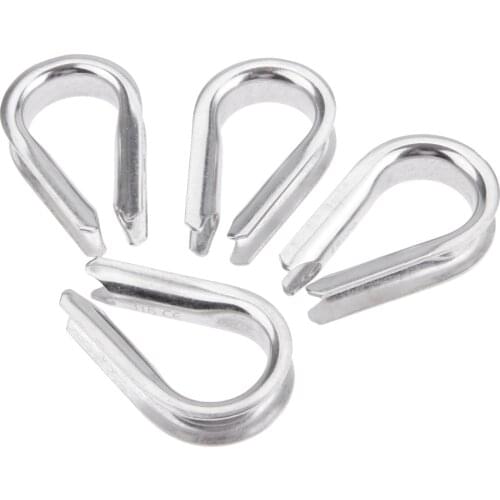 4Pc or 1Pc 12mm M12 Stainless Steel Boats Wire Rope Thimbles For 1/2 Inch Diameter Wire Rope/Cable Applications Marine Hardware
