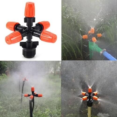 5-head Nozzle Spray Anti Drip Misting Nozzle Cross Atomizing Nozzle fog Water Spray for Spray Garden Lawn Irrigation