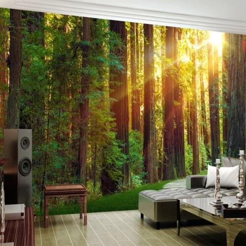 Custom Photo Wallpaper For Bedroom Walls Modern Woods Under The Sun Photography Background Wall Art Papier Peint Mural 3D Fresco