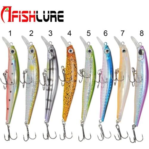 HL05 Spot Stock Small Plastic Sinking Fishing Minnow 78mm 7.4g Plastic Fishing Lures for Bass Fishing