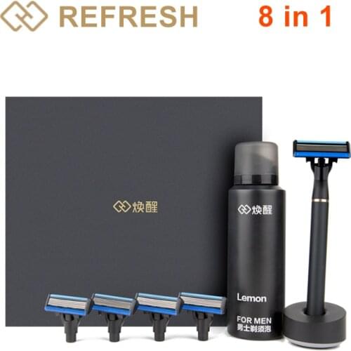 Mi Home REFRESH Shaver Beard Shaving H600 8 in 1 Manual Razor Magnetic shavings Replaceable Shaver Blade for Men Women