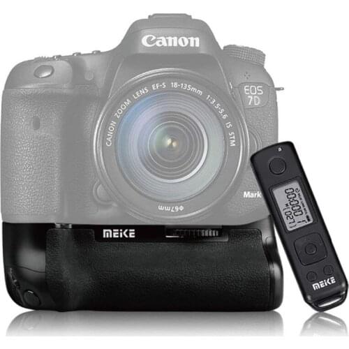 New Arrival MEKE Meike MK-7DR II 2.4G Wireless Remote Control Vertical Battery Grip for Canon EOS 7D Mark ii 7D2 as BG-E16+GIFT