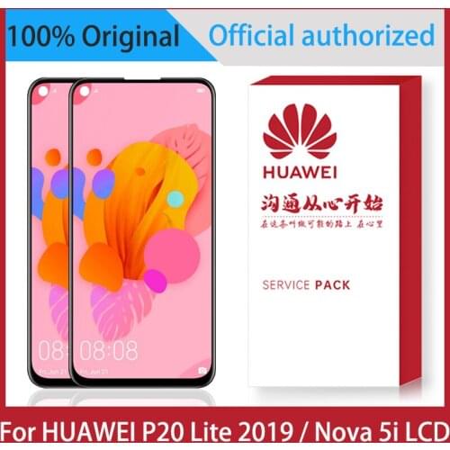 Original 6.4" Display For Huawei Nova 5i / P20 Lite 2019 GLK-LX1 LX2 LCD Touch Screen Digitizer Assembly Replacement With Frame