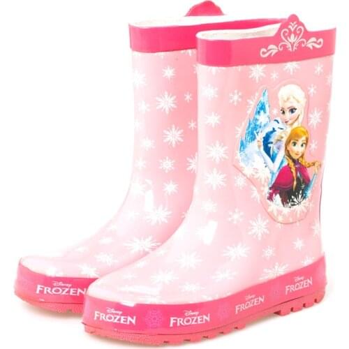 2019 New Disney Frozen Girl Rain Boots Cute Pink Elsa Snow Princess Water Shoes Student Rain Boots