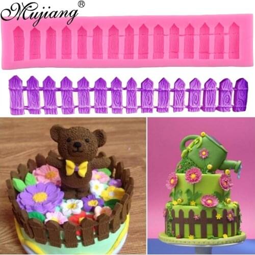 Mujiang Fence Posts Silicone Lace Molds Fondant Cake Decorating Tools Gumpaste Cupcake Chocolate Candy Mold Kitchen Baking Mould