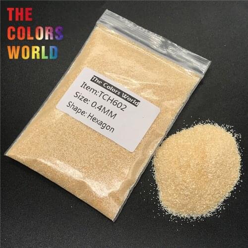 TCH602 Hexagon Shape Matte Cream Yellow Color Nail Glitter Nail Art Decoration Makeup Nail Gel Face Glitter Henna Handwork DIY