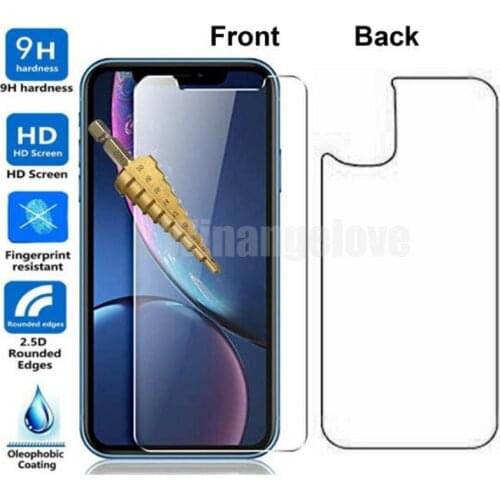 100sets Front and Rear Back Tempered Glass Ultra-Thin Touch Anti-Scratch Screen Protector Full Body Protection for Phone 11