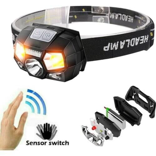 Mayitr Waterproof Night Fishing Headlamp USB Rechargeable COB LED Headlamp Hight Power Running Torch Lamp For Outdoor Cycling