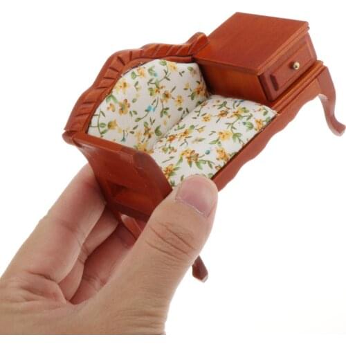 1:12 Miniature Wooden Dollhouse Furniture Model Armchairs Living Room Lounge Chairs Sofa Drawer Cabinet Display Toys