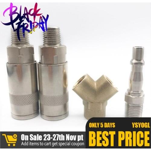 1/4 PT mm 3 Way Quick Release Y Splitter Connector UK standards Compatible with the standard range of adaptors for air lines