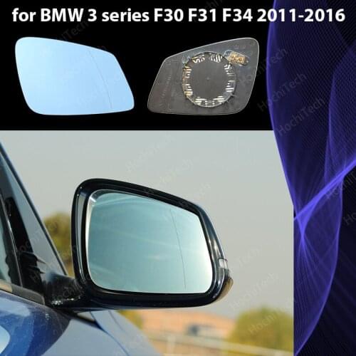 1pcs Electric Wing Left & Right Mirror Glass for BMW 3 series F30 F31 F34 318d 320d 320i 328i 335i 2011-2016 Blue Heated