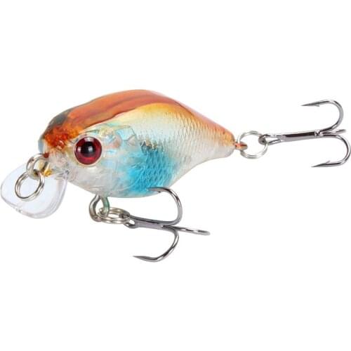 1Pcs Fishing Lure 4mm4.6g Minnow Black CrankBait Three Hooks Artificial Wobbler Jig Swimbait 3D Eeyes For Fishing Tackle