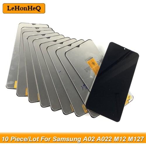 10 PCS A02 LCD For Samsung Galaxy A022 A022F Display Touch Screen Digitizer Assembly For Samsung M127 LCD Screen