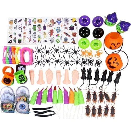 120pcs Creative Tricky Toy Abundant Play Tricks Supply Prank Halloween Set Supplies Coloful Prank Spoof Halloween Party Toys Dec