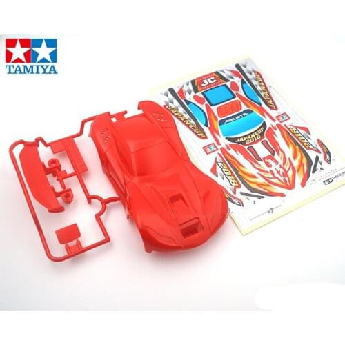 2Sets 95109/95425 Red Car Shell+Sticker/Paster for RC Tamiya Mini 4WD Racing Car Model DIY Acc