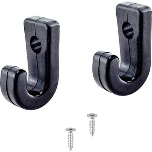 2pcs Kayak Boat Nylon Lashing Hook J Hook Bungee Shock Cord Hook with Fixings for Kayaks Canoes Boats Paddel Boards