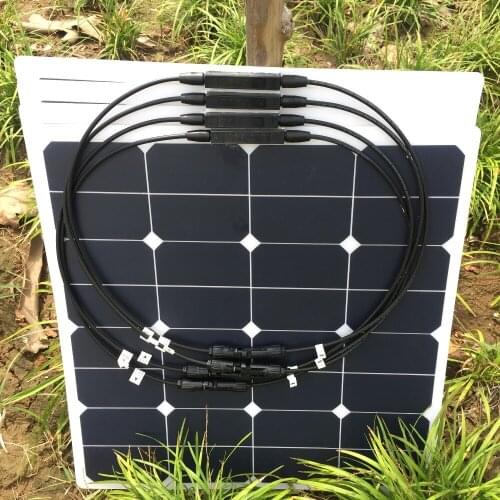 4pcs Flexible Solar Panel 50w; semi flexible solar panel module cell 50w; sunpower solar panels; 12V OR 24V battery charger