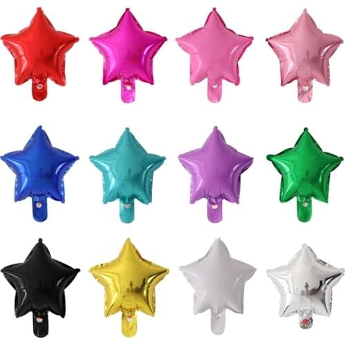 50pcs/lot 10 inch Star Foil Balloons Wedding Birthday Party Backdrop decoration Air Inflatable Globos baby shower Gifts kids Toy