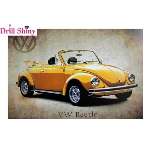 5D Diy Diamond Painting Blue Car Diamond Embroidery Cross Stitch Rhinestone 3D Diamond Mosaic Full Square Drill Resin Paintings