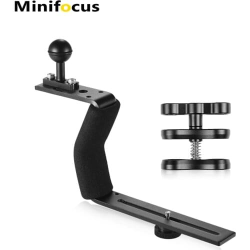 Camera diving tray Single Arm Aluminium Diving Handle with Ball Butterfly Clip Arm Clamp Mount for Underwater Camera Housings