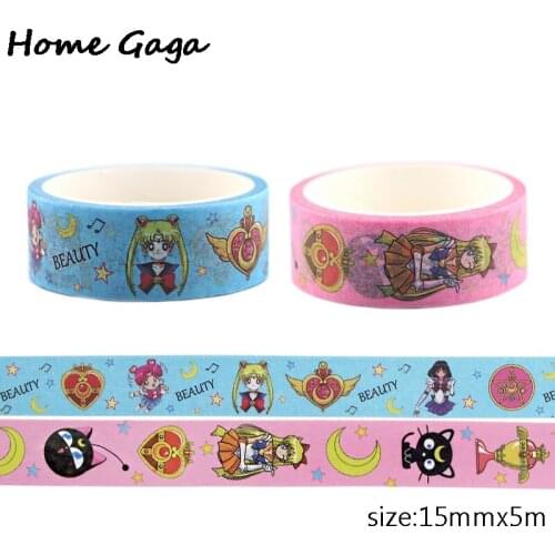 Homegaga Cartoon Heroine Decorative Washi Tape Kawaii Cartoon Adhesive Tape Diy Masking Tape Scrapbooking Tape Stickers D2382