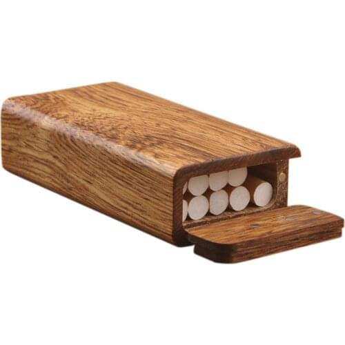Huanghuali 10 12 20 Sticks Cigarette Case Wooden Hollowed Out Ultra-thin Portable Smoking Cessation Storage Box Boyfriend Gift
