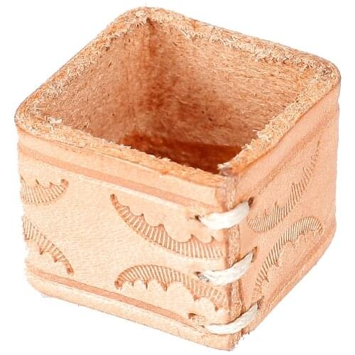 Pocket Snooker Pool Billiards Cue Chalk Holder PU Leather Case Cover Club