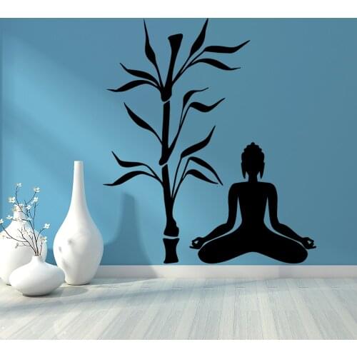 Creative Buddha Bamboo Wall Sticker Home Decor Waterproof Wall Decals For Room Sticker Mural