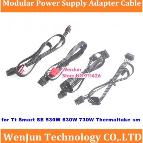 PCI-E Dual 8pin(6+2) /pcie 6+2pin /SATA 15pin /IDE 4pin modular Power supply cable for Tt Smart SE 530W 630W 730W Thermaltake sm