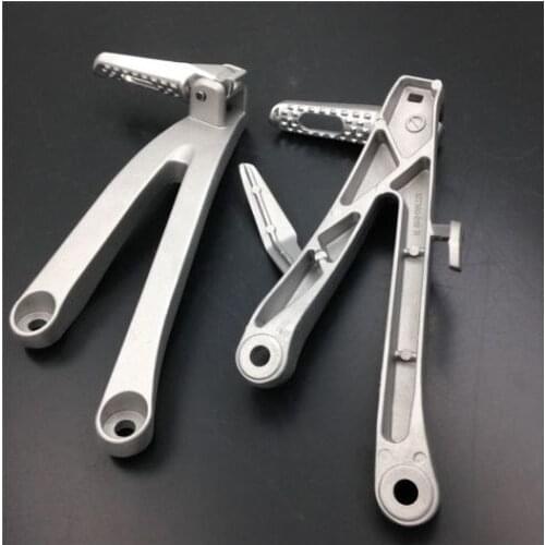 Motorcycle Silver Front Rider Foot Pegs Footrest Bracket For Honda CBR1000RR 2004 - 2007 2005 2006