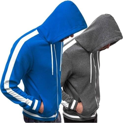 Autumn Winter New Mens Hoodies Sweatshirt Casual Solid Zipper Cardigan Hoodie Sweatshirts Men Slim Hoody Hooded Streetwear M-3XL