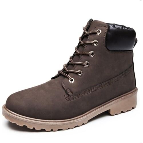 Men Boots Fashion Autumn Winter Shoes For Men Ankle Boots Plush Size 37-46 Botas Hombre Rubber Man Booties Casual Male Shoes