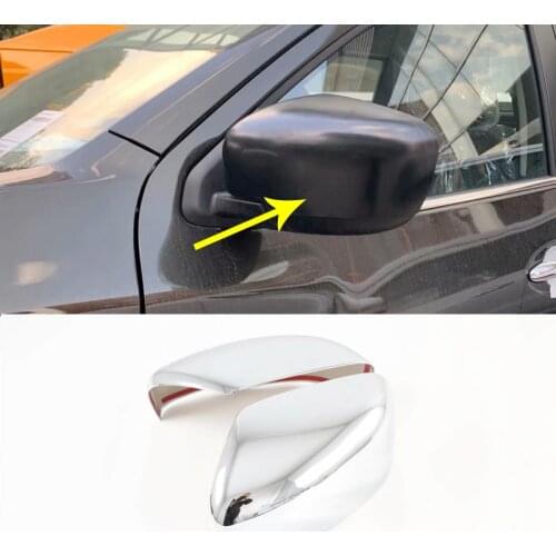 Fit For Nissan Navara NP300 2017 2018 2019 Front Fog Lamp Frame Cover Chrome Side Door Rearview Mirror Cover ABS Stickers