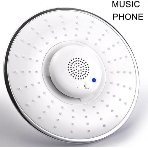 Shower head with Bluetooth Speaker - 2 in 1 Wireless Portable Speaker for Bathroom, Music and Calls with Full Coverage Spray