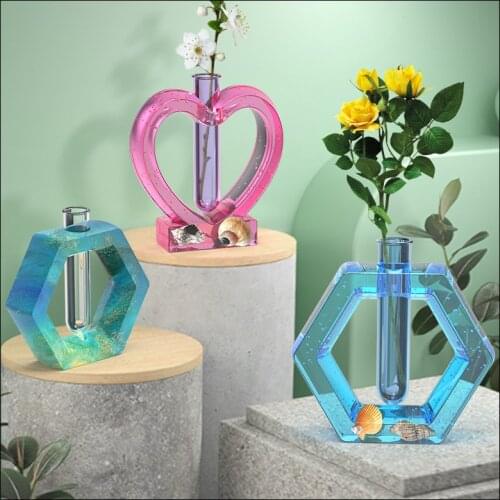 Crystal Epoxy Resin Molds Silicone Crafts Home Decor Handmade Tools Modern Flower Vase Branch Hydroponic Flower Silicone Mould