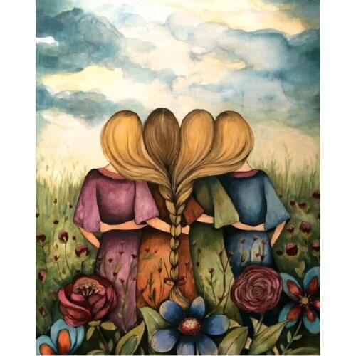 2020 New Hot Sale Paintings Cartoon woman diy 5d diamond painting cross stitch full Square Resin Diamond Embroidery Kit Printed