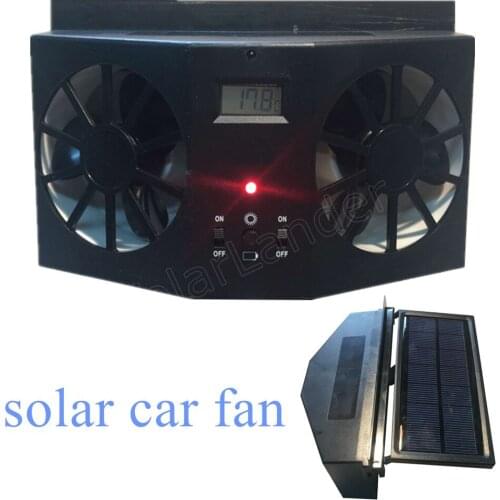 New coming 12V black Solar Sun Power Car Auto Air Vent Cool Fan Cooler Ventilation System Radiator car Air WITHOUT BATTERY